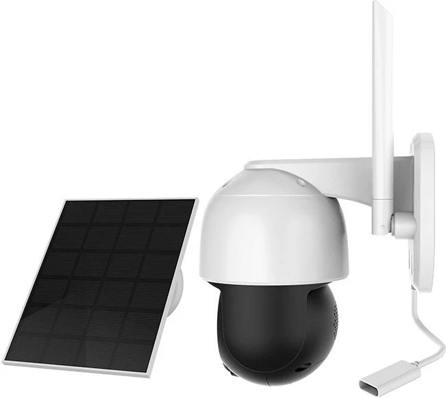 Kamerë IP FOSCAM B4, wireless, me panel diellor, e bardhë