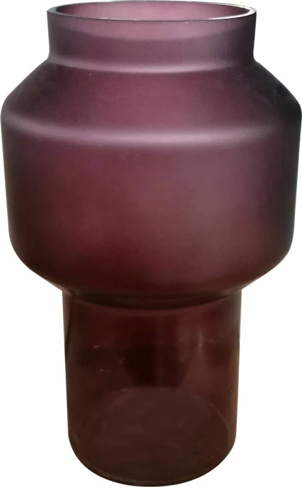 Vazo ZEME, qelq, ngjyrë bordo, 15x15x24cm
