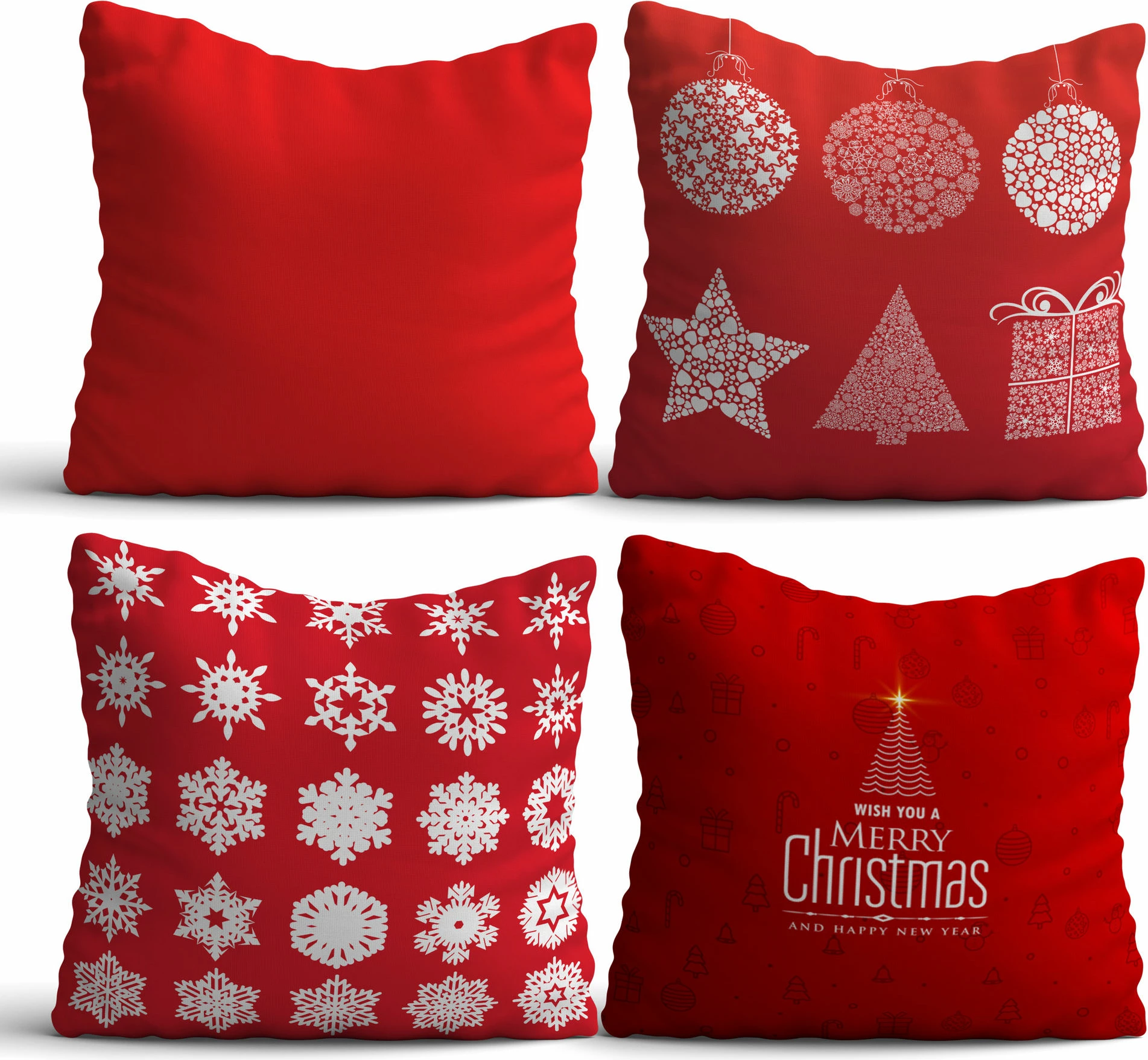Set jastëkësh dekorativ (4 copë), Aberto Design, NYXMAS07