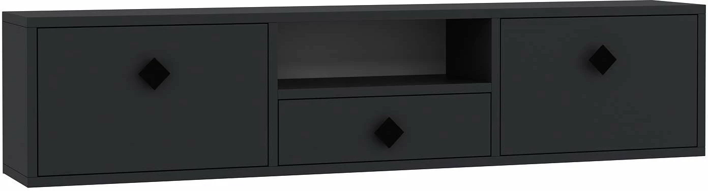 Komodë për TV, ngjyrë antracit dhe e zezë, Skye Decor, 1305-DROP-1
