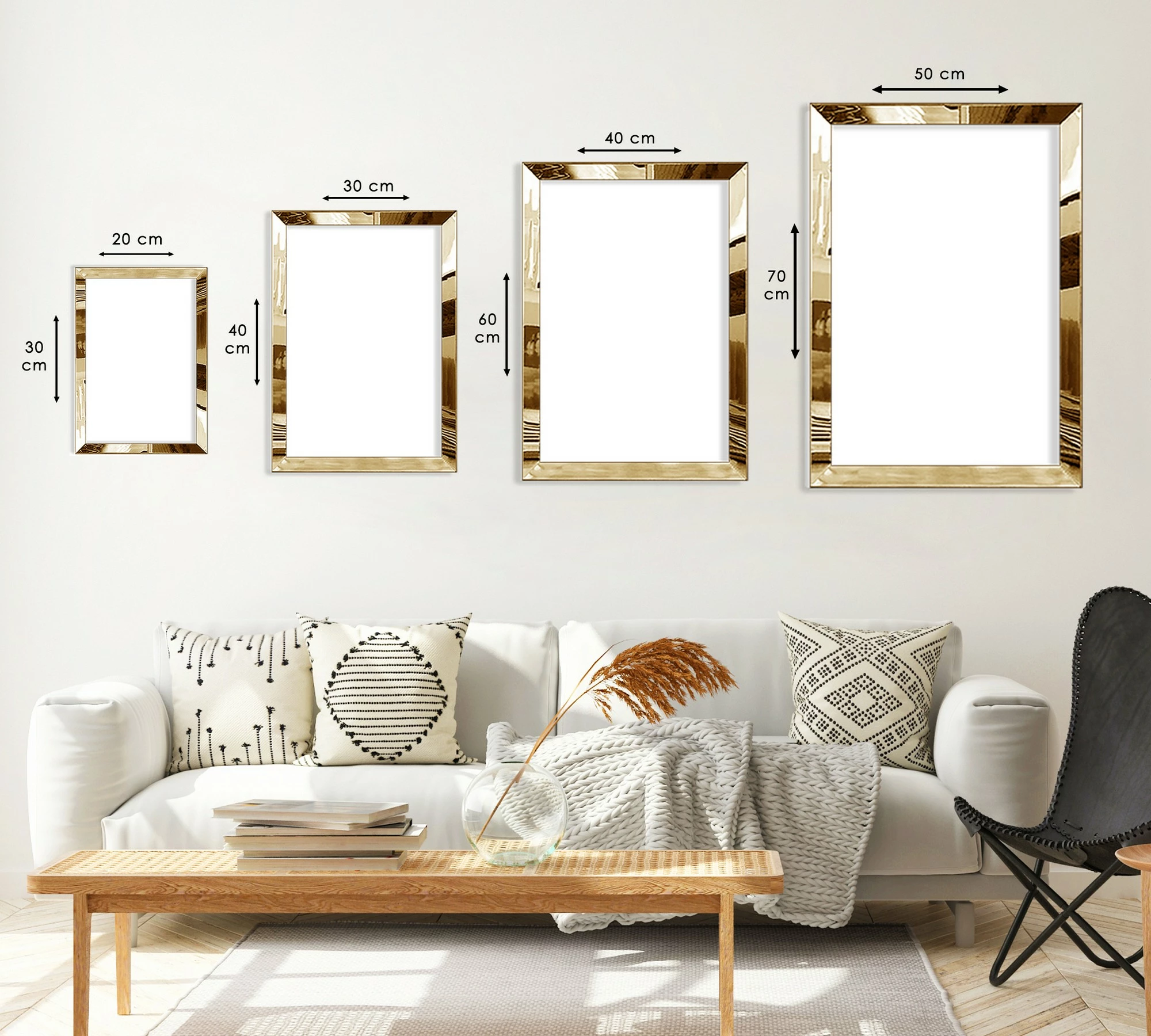 Pikturë dekorative MDF-Plexiglass (3 copë), Wallity, Huhu395, 30x40