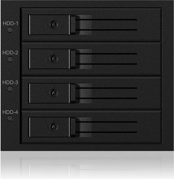 Kasë ICY BOX IB-564SSK, 3x 5.25", 4x 2.5" SATA/SAS, alumini, e zezë