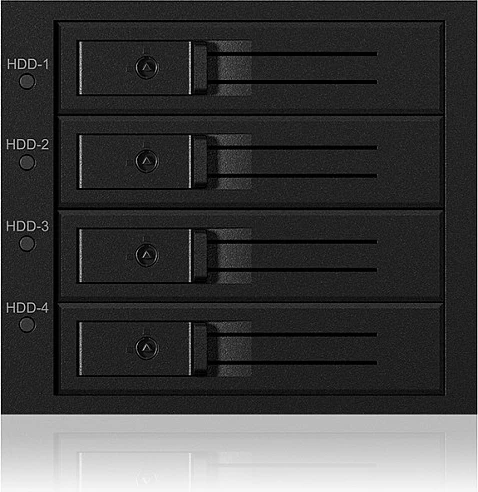 Kasë ICY BOX IB-564SSK, 3x 5.25", 4x 2.5" SATA/SAS, alumini, e zezë