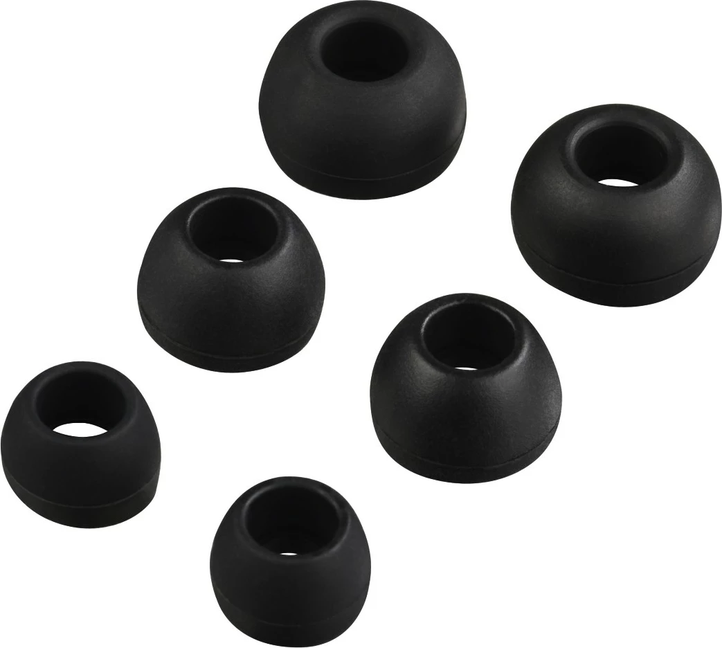 Hama "Basic4Music" Stereo Kufje me goma silikoni, zezë, 00184131