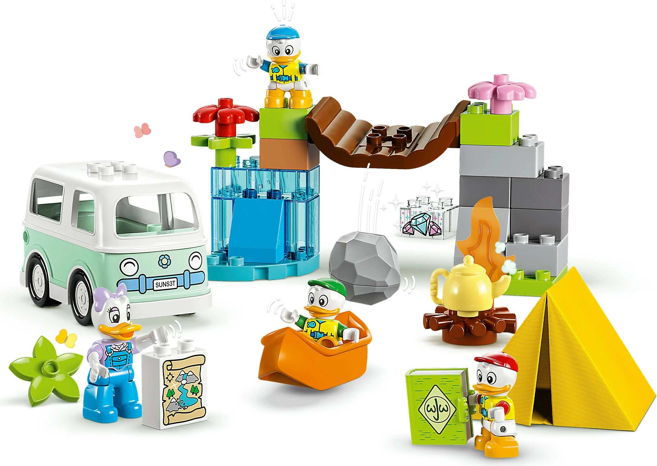 Set ndërtimi LEGO DUPLO Disney Camping Adventure, 37 pjesë, shumëngjyrësh