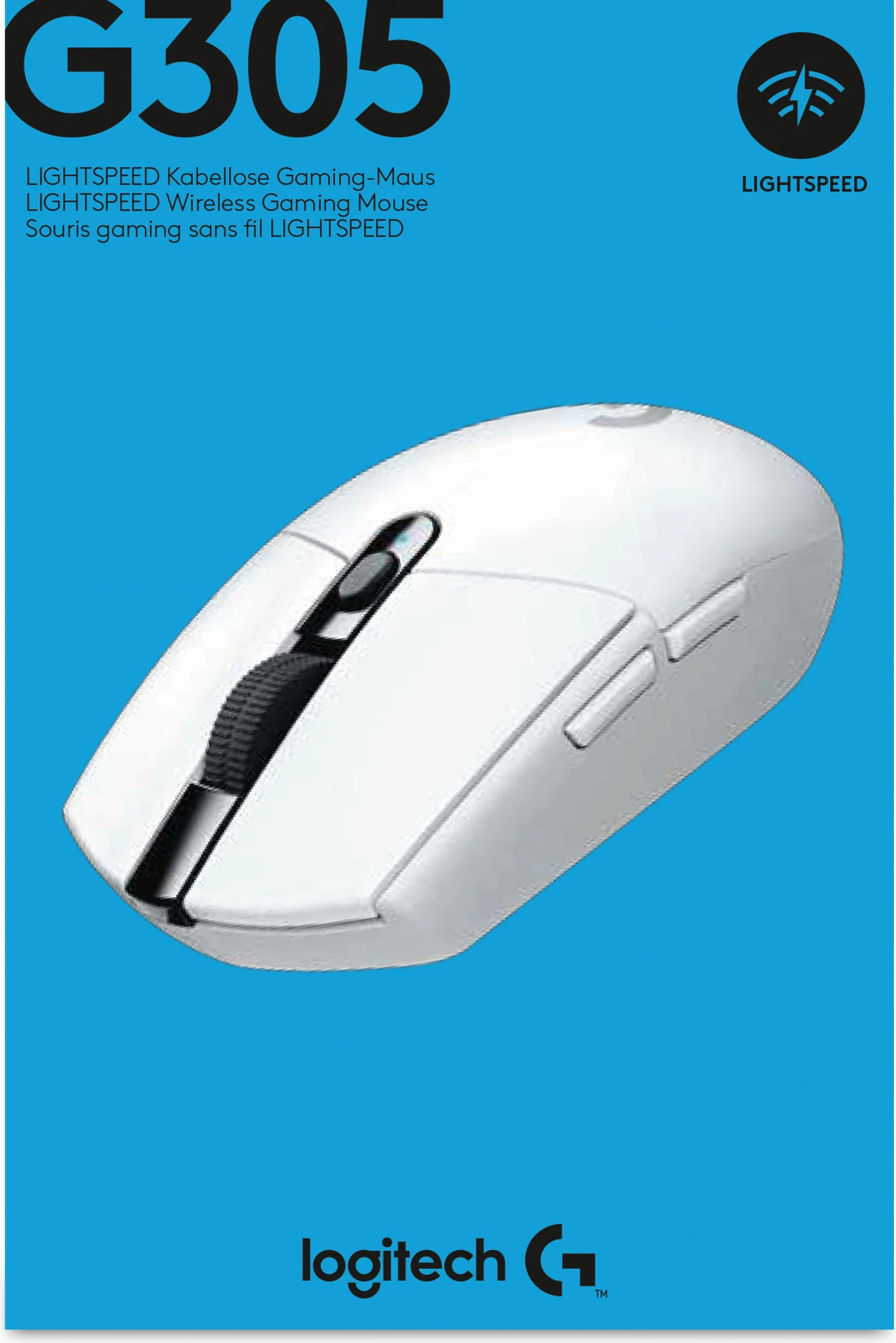 Maus Logitech G305, Wireless, i bardhë