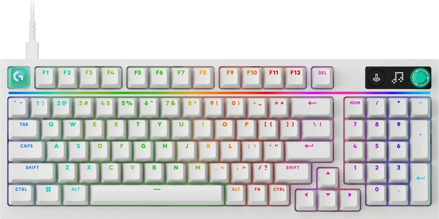 Tastierë gaming Logitech G316 X, mekanike, RGB, 96%, e bardhë