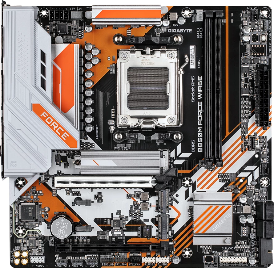 Pllakë amë GIGABYTE B850M FORCE WIFI6E AM5, 2xDDR5, WiFi 6E, mATX