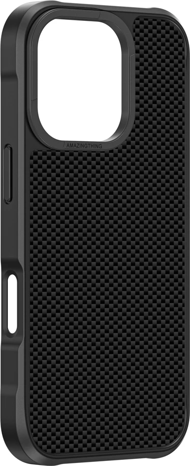 Mbështjellës AmazingThing Titan Max për iPhone 16 Pro, 600D aramid fiber, zi