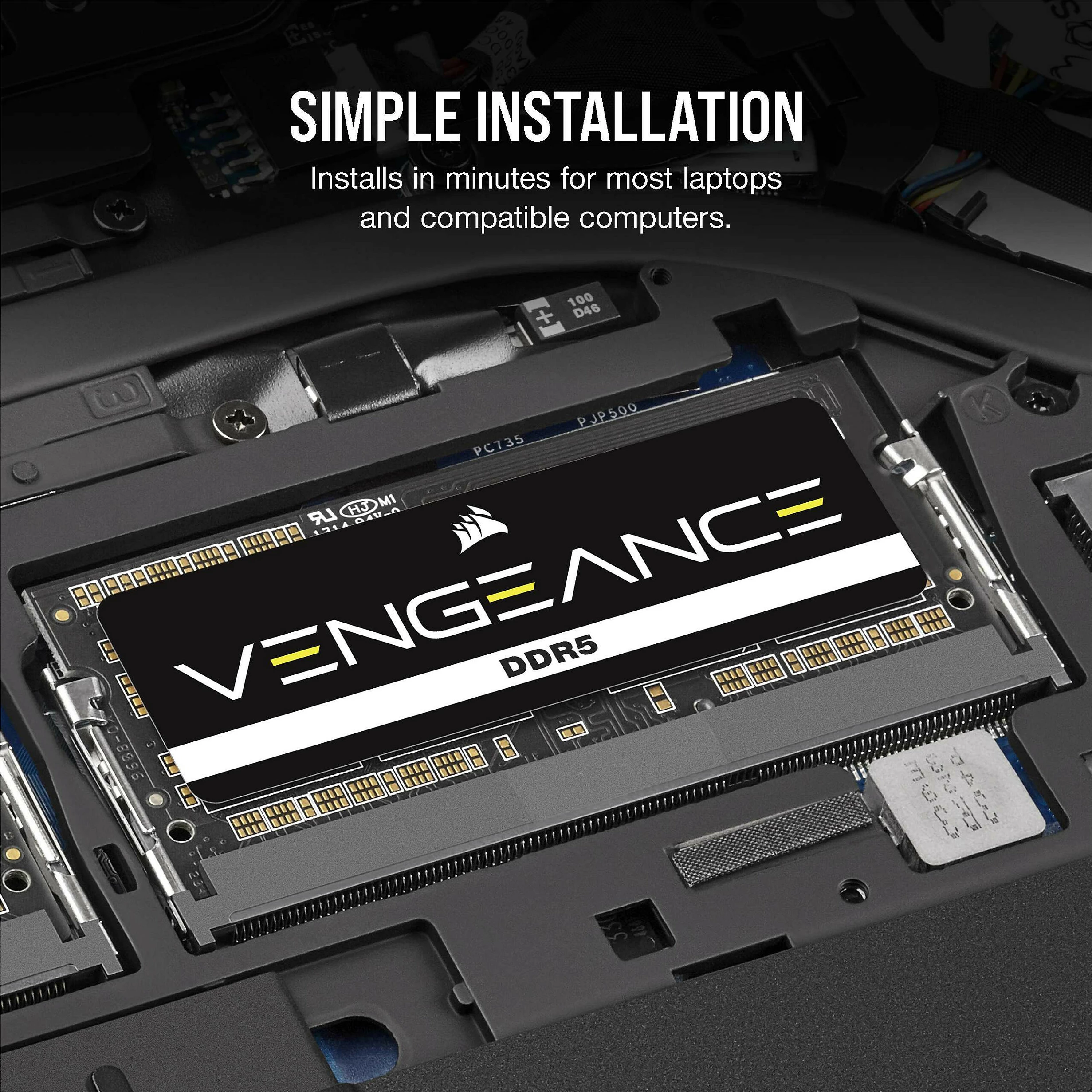 RAM Memorje Corsair Vengeance CMSX24GX5M1A4800C40, 24GB DDR5 4800MHz SO-DIMM