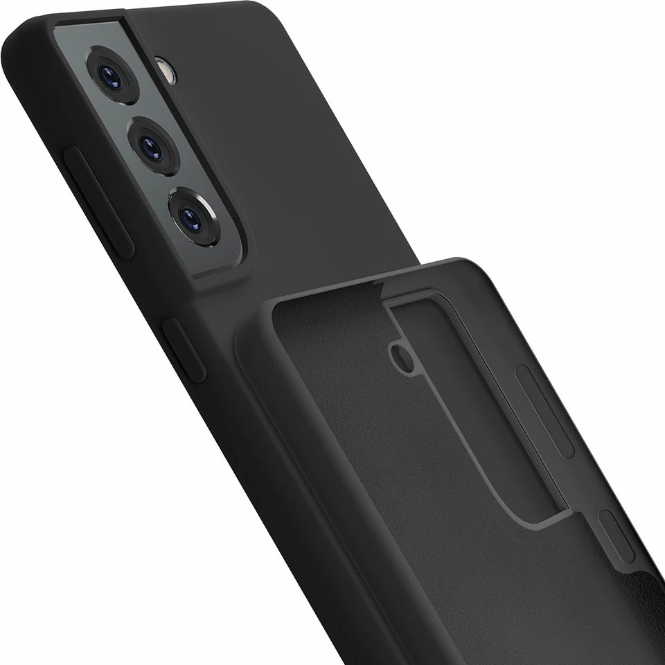 Mbështjellës silikon për celular Samsung Galaxy S22, 3mk Protection, i zi