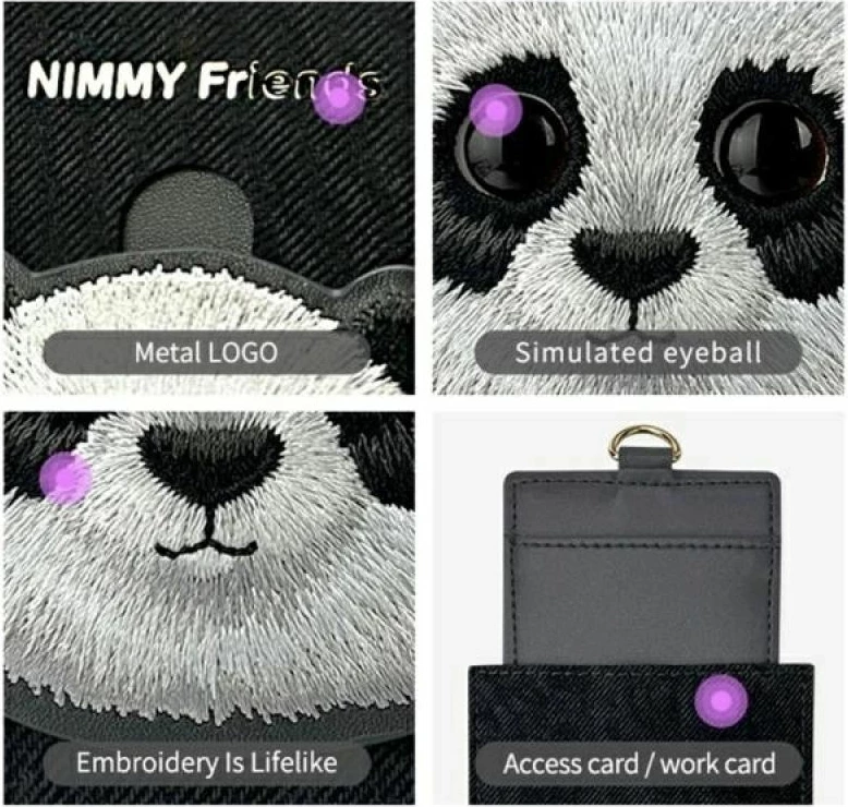 Portofol kartash Nimmy Big Eyed Pet 2.0, mace, i zi