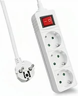 Zgjatues rryme Helos Classic, 3-priza, 5 m, me Switch, i bardhë