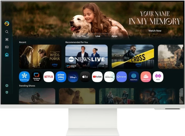 Monitor smart Samsung Smart Monitor M8 LS32FM801UUXDU 32\" 4K UHD VA 60Hz, i bardhë