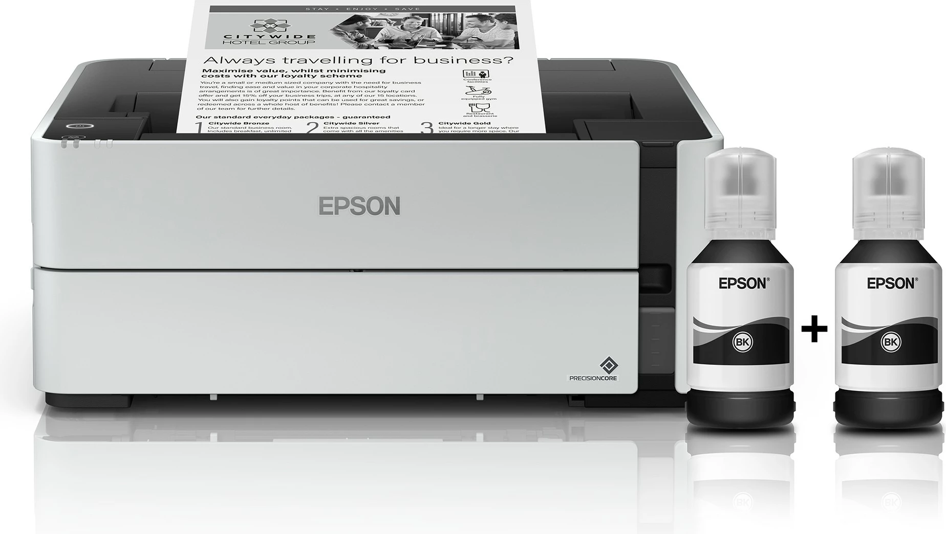 Printer Epson EcoTank ET-M1170, 1200 x 2400 DPI, A4, 20000 faqe në muaj, 39 ppm, Printim duplex, Gri