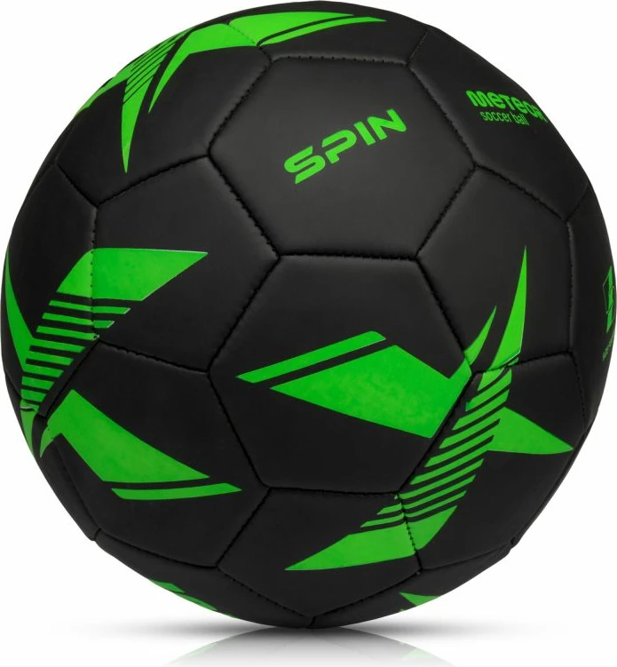 Top futbolli Meteor Spin 5, i zi/gjelbër