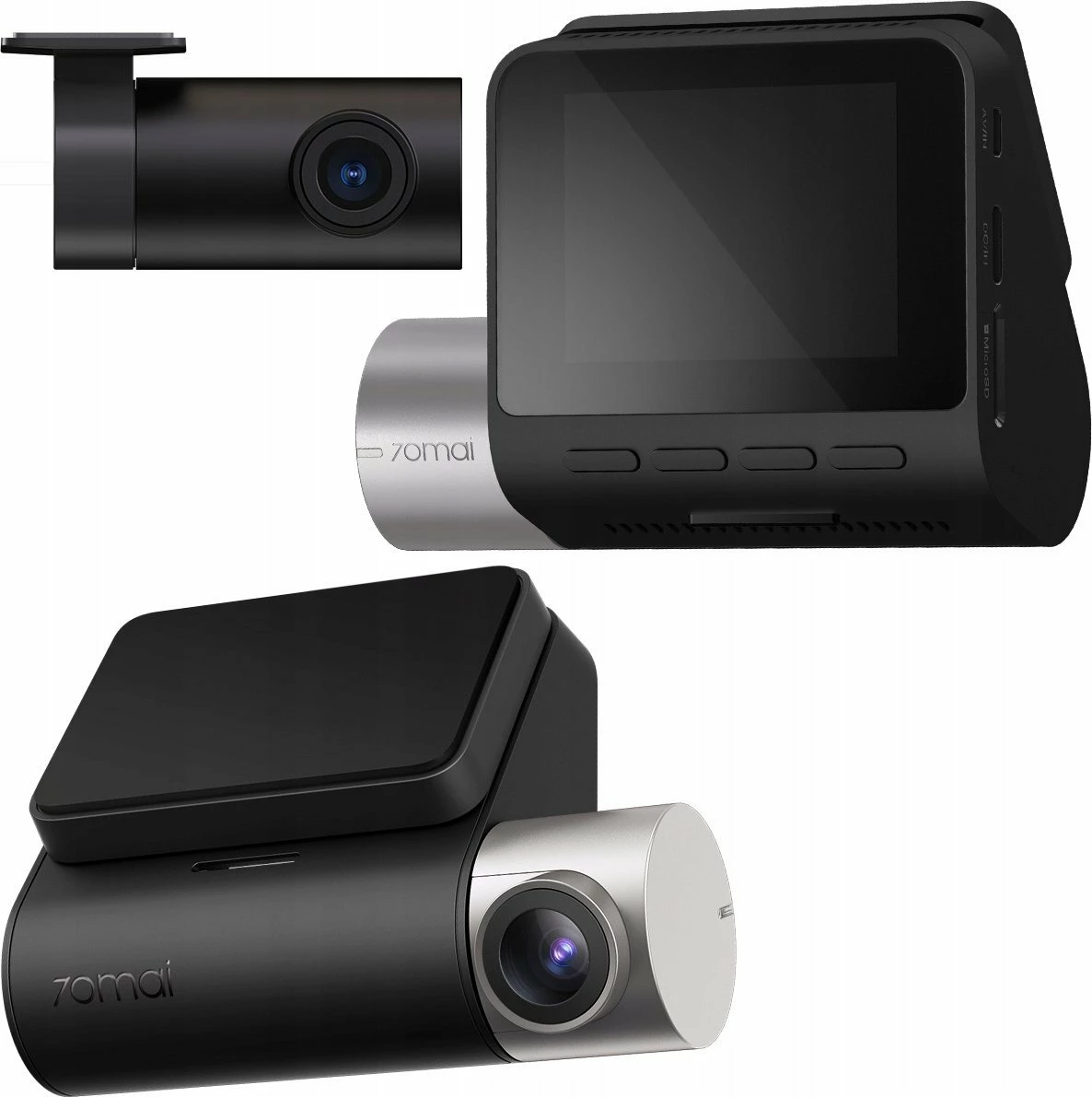 Kamerë regjistruese për veturë 70mai A510 HDR + kamerë mbrapa RC11, 1944p, GPS, ekran 2", e zezë, set