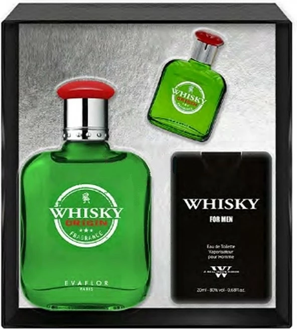 Eau de Toilette për meshkuj Evaflor Whisky Origin set 100ml + 20ml + 10ml
