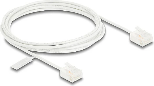 Kabllo rrjeti DeLOCK Cat6 RJ45, ultra slim 2 m, e bardhë