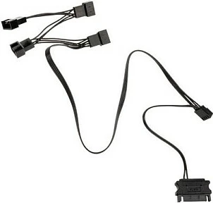 Kabllo splitter PWM për ventilatorë Kolink 1-4, 35 cm, e zezë