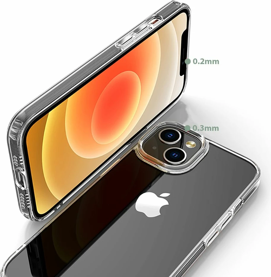 Mbështjellës Tech-Protect FlexAir Hybrid për iPhone 12 / 12 Pro, Transparent