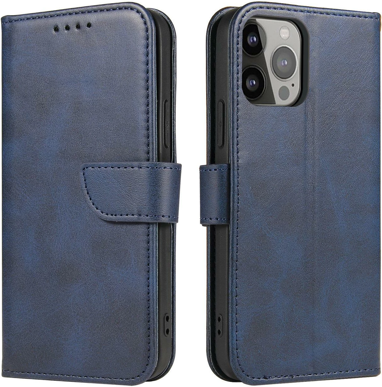 Mbështjellës Hurtel Magnet Case për Samsung Galaxy A54 5G, me kapak, portofol dhe mbajtëse, kaltër