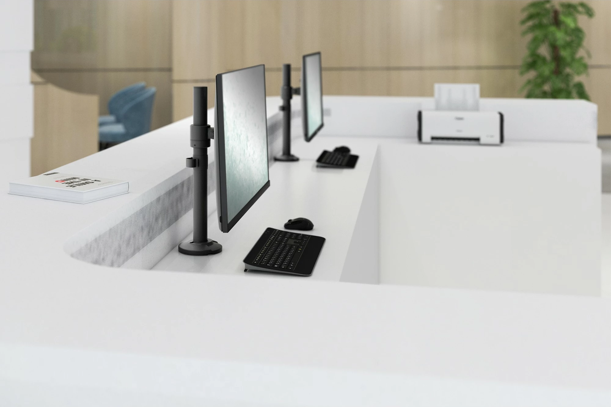 Mbajtëse monitori Digitus, universal, pole mount, 15-32 inç, clamp, e zezë