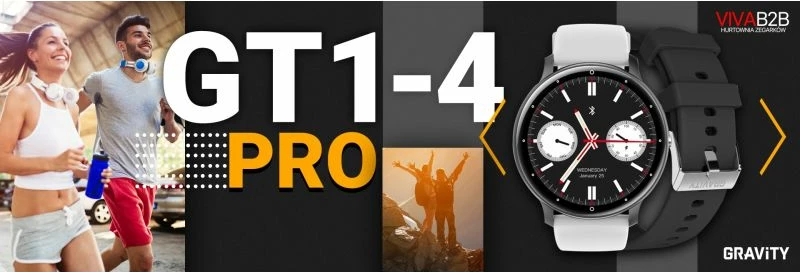 Smartwatch Gravity për të gjithë, zi/bardhë