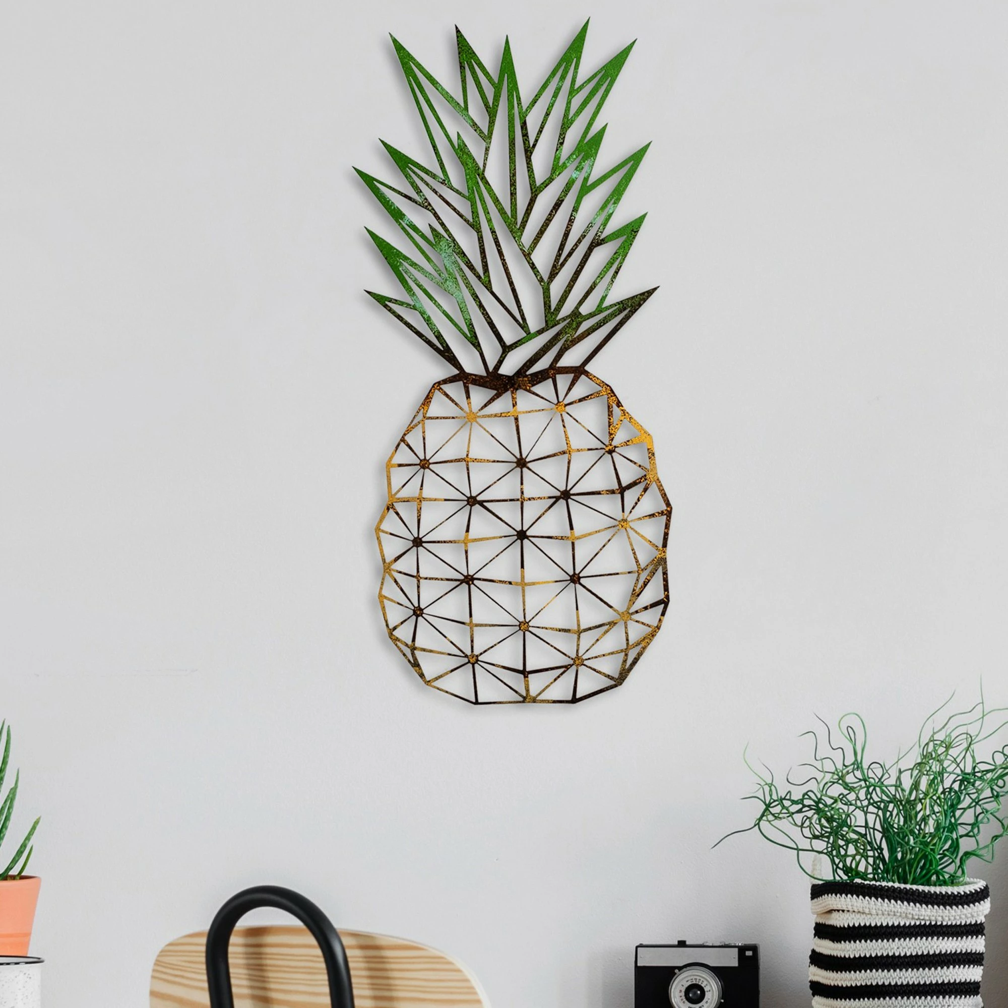 Aksesor muri dekorativ prej metali, ananas, Wallity 223