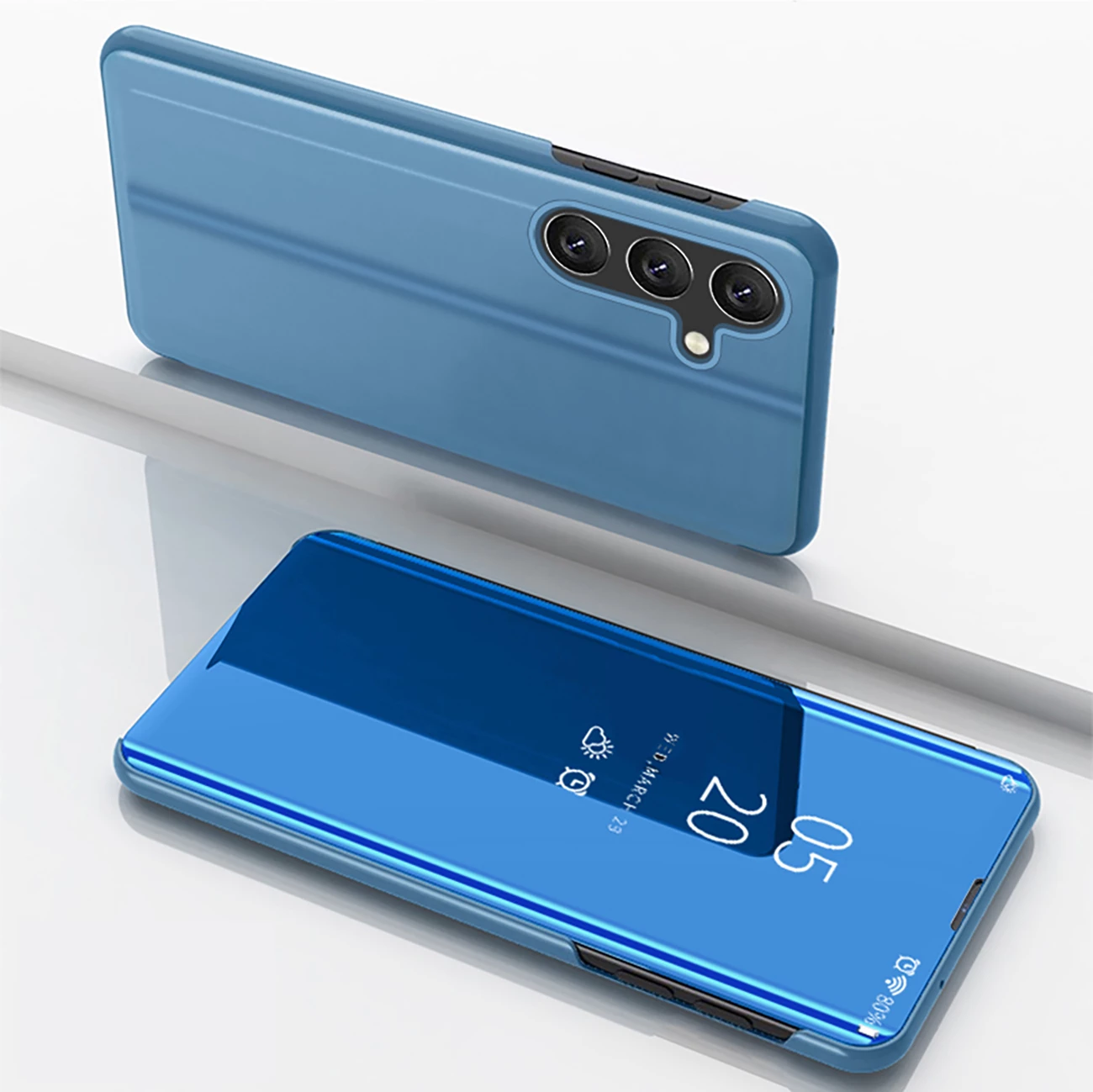Mbështjellës Hurtel Clear View për Samsung Galaxy A26, Flip, Kaltër