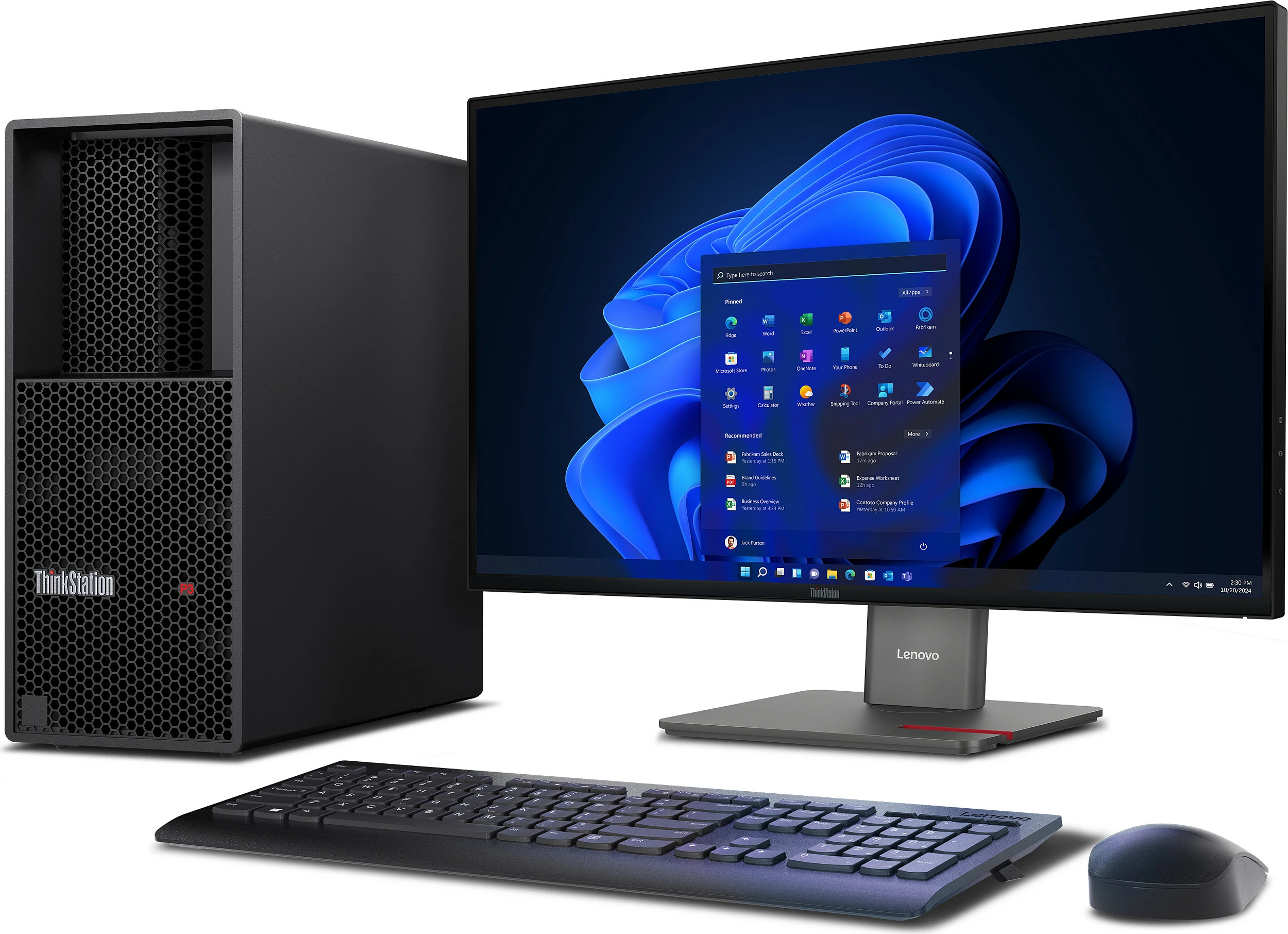 Workstation Kompjuter Lenovo ThinkStation P3 Tower Gen 2, Intel Core Ultra 9 285K, 64GB DDR5, 1TB NVMe SSD, Windows 11 Pro, i zi