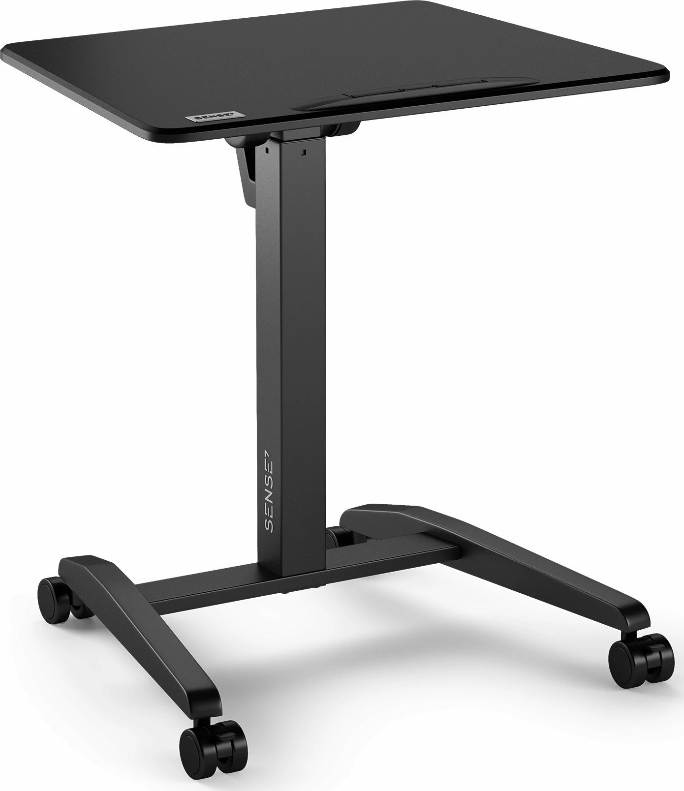 Tavolinë mobile SENSE7 Mobile Desk 70x52 cm, rregullim lartësie 76-111 cm, sipërfaqe e anueshme 0-90°, e zezë