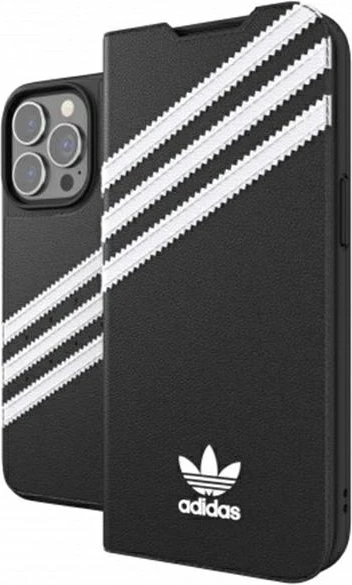 Mbështjellës Adidas OR Booklet Case PU për iPhone 13/13 Pro 6.1", zi-bardhë