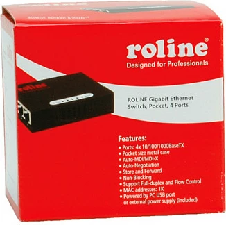 Switch ROLINE Gigabit Ethernet Pocket 4-Port, Full Duplex