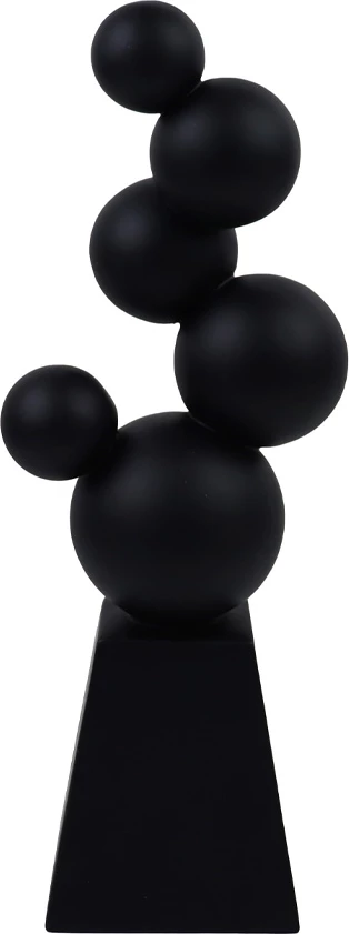 Dekor Kelby, polirezine, e zezë, 11x9x31cm