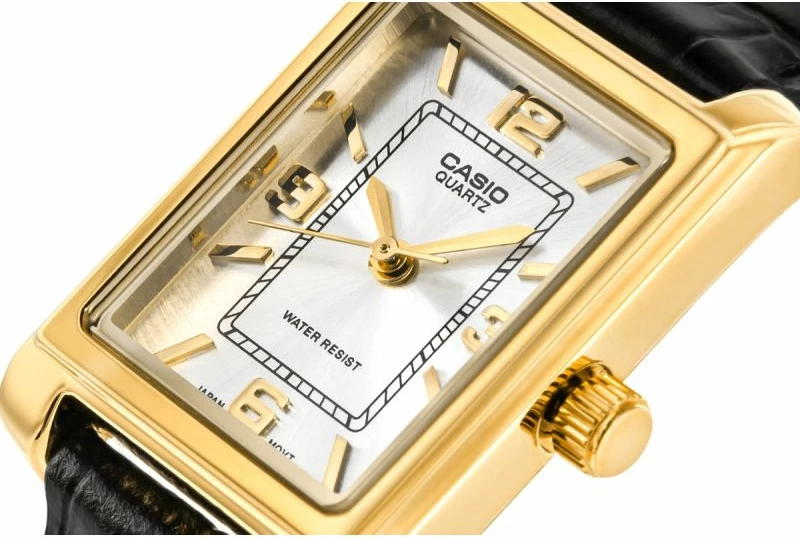 Orë dore femra Casio LTP-1234PGL-7A2EF, e zezë