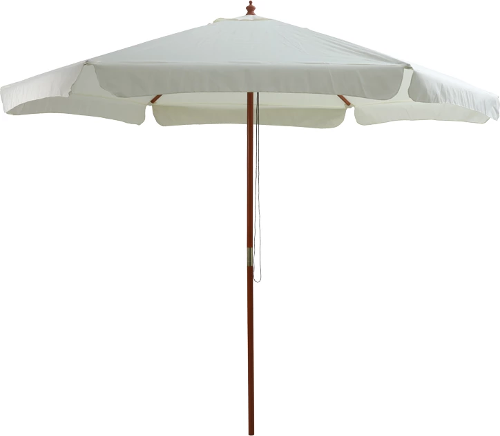 Çadër profesionale Trigo, dru, pëlhurë e bardhë, Φ3m