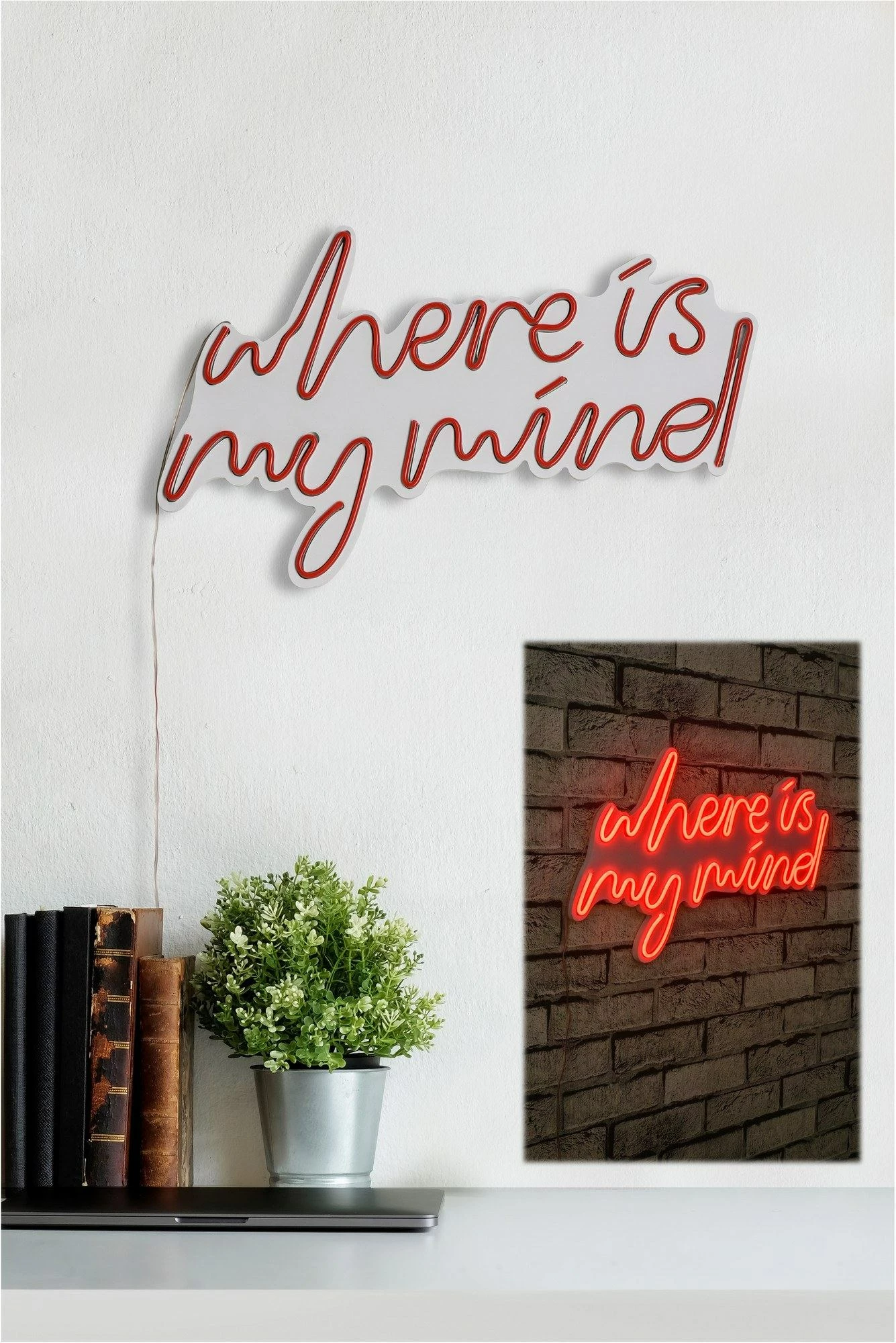 Dritë dekorative LED plastike, 'Where is my mind', e kuqe