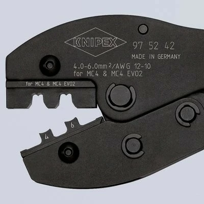 Vegël krimpimi Knipex PreciForce MC4/EVO2, doreza kuqe/blu