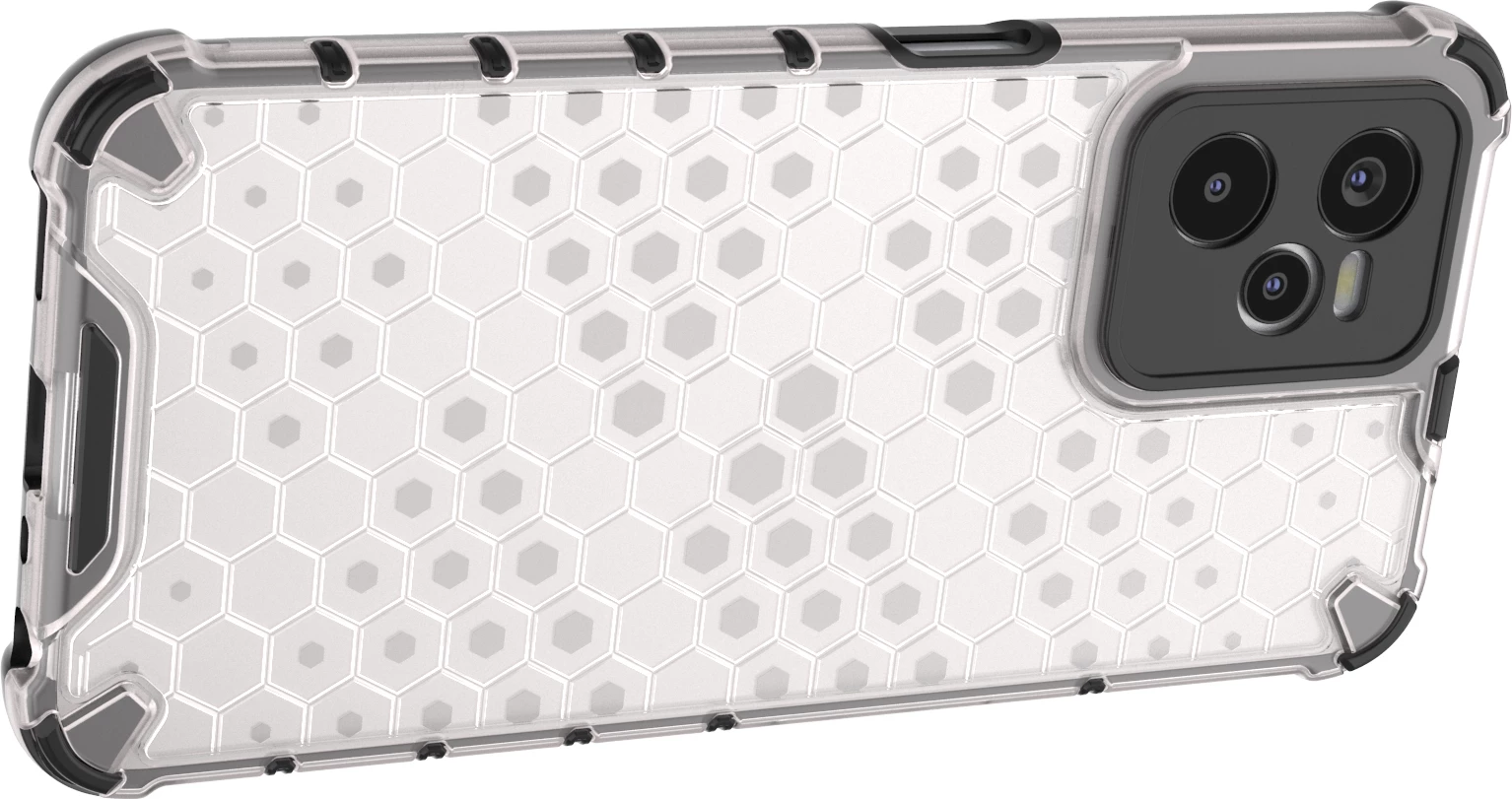 Mbështjellës Hurtel Honeycomb për Realme C35, Transparent