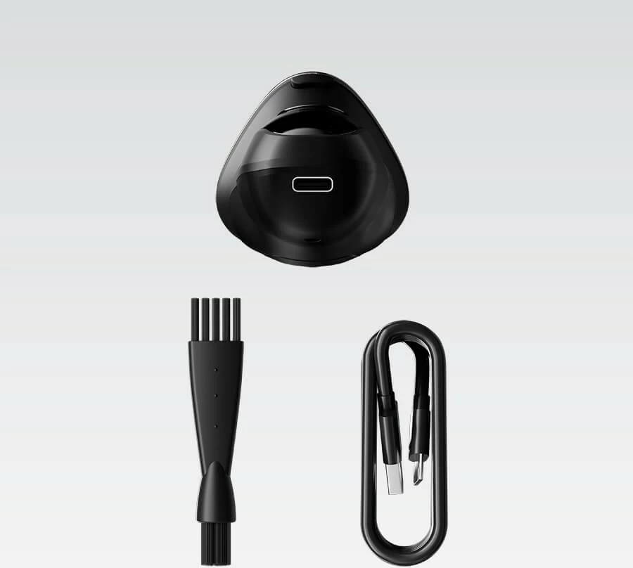 Makinë rroje elektrike meshkuj, Feel-Maestro, MR-673, 600 mAh/60 min, USB-C, IPX7, trimer anësor, e zezë/argjendtë