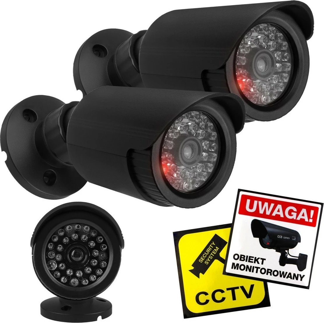 Atrapa kamerë tubore CEE IR1800 BT LED IR, IP44, furnizim 2xAA, ABS, e zezë, set 2 copë