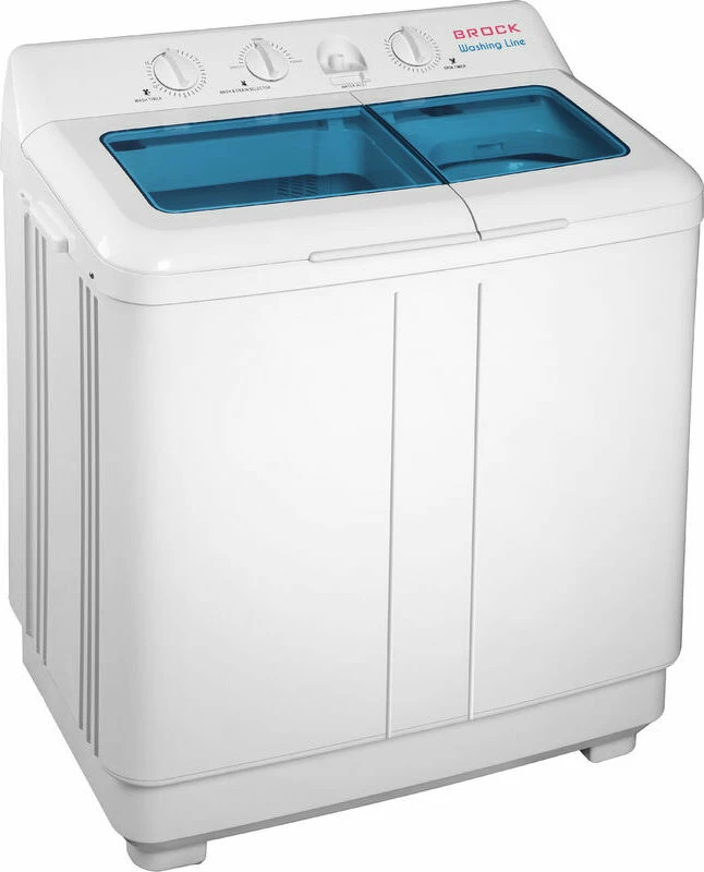 Makinë larëse portative Brock WM 8565 WH 8.5 kg me centrifugë 6.5 kg, bardhë/blu