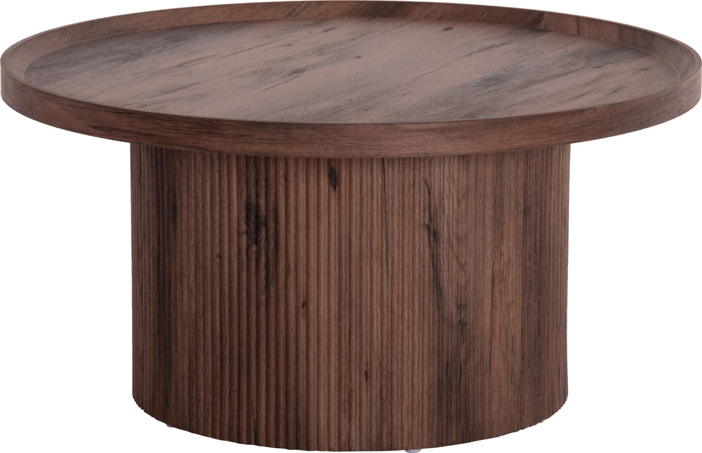 Tavolinë kafeje MARGON FH18026 MDF, ngjyrë druri kafe e errët, Φ80x40.5H cm.