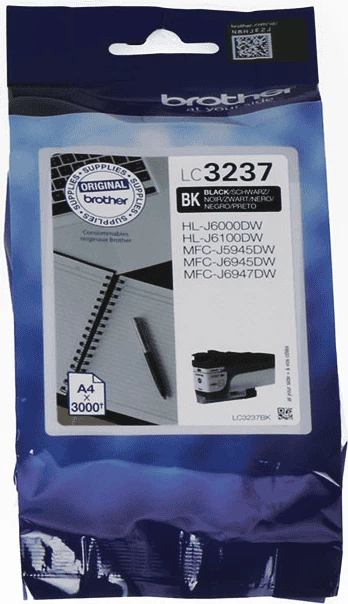 Kartush bojë, Brother LC-3237BK, 3000 faqe, standard, i zi