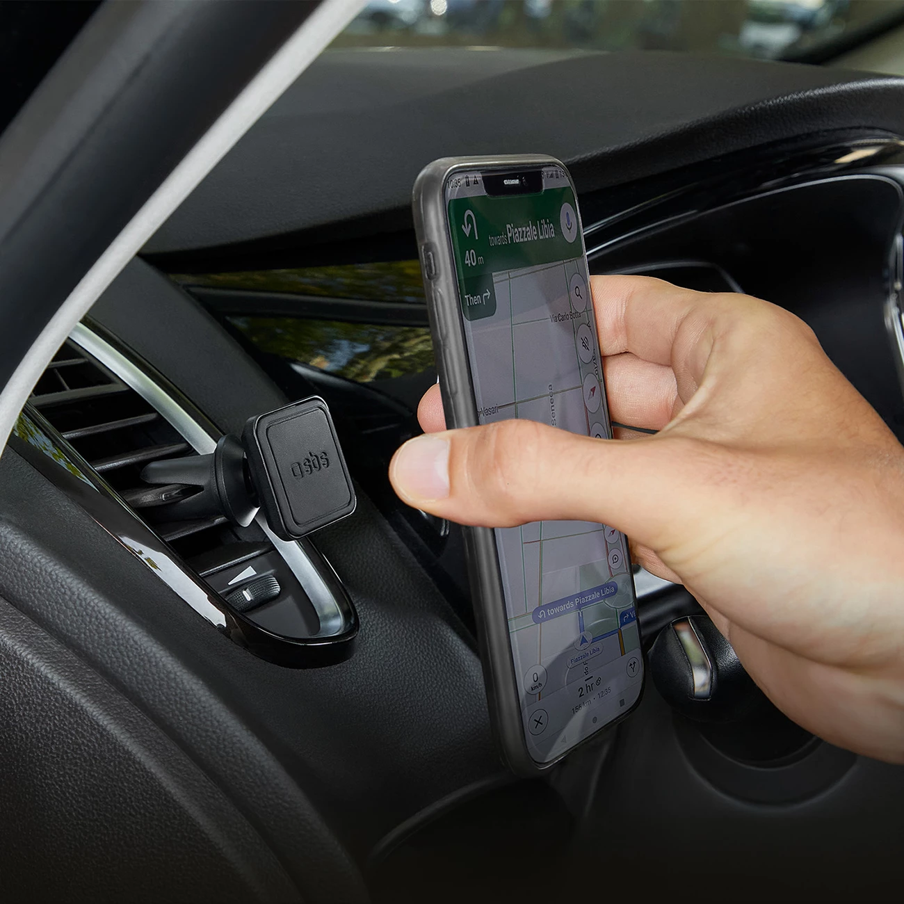 Mbajtës magnetik për celular SBS TESUPMAGLCLIP, i zi