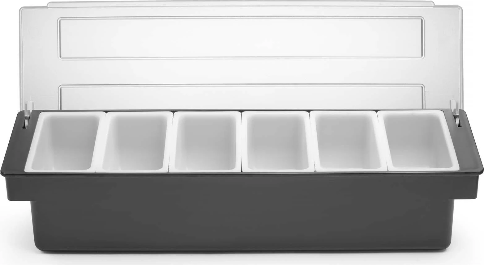 kuti për përbërës, Bar Up, 6 enë të heqshme, 480x150x100mm, kapak transparent, set 6 copësh