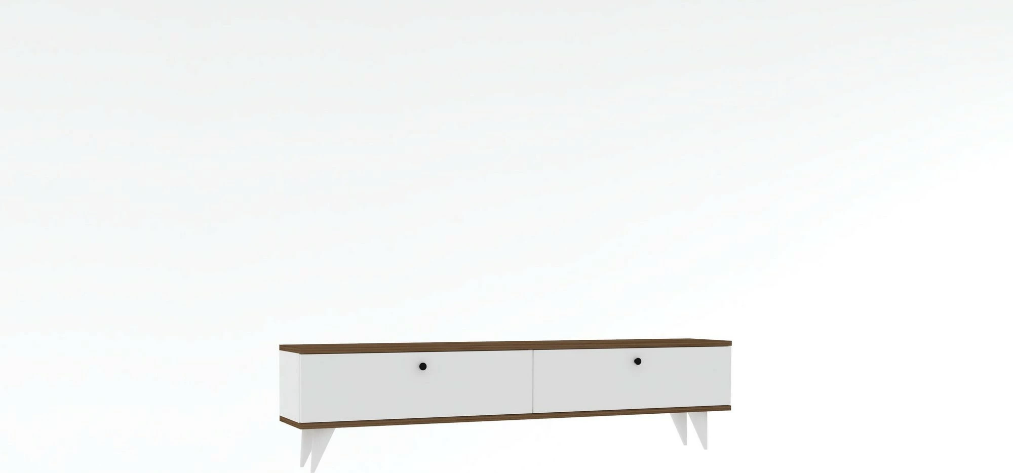 Komodë TV Hanah Home Paris, e bardhë dhe arre