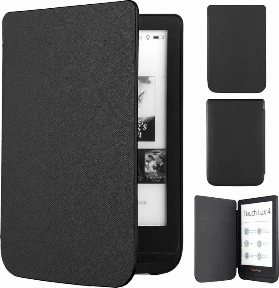 Mbështjellës smart Strado për PocketBook Touch Lux 4/5 627/616/628, wake/sleep, i zi, 1 copë