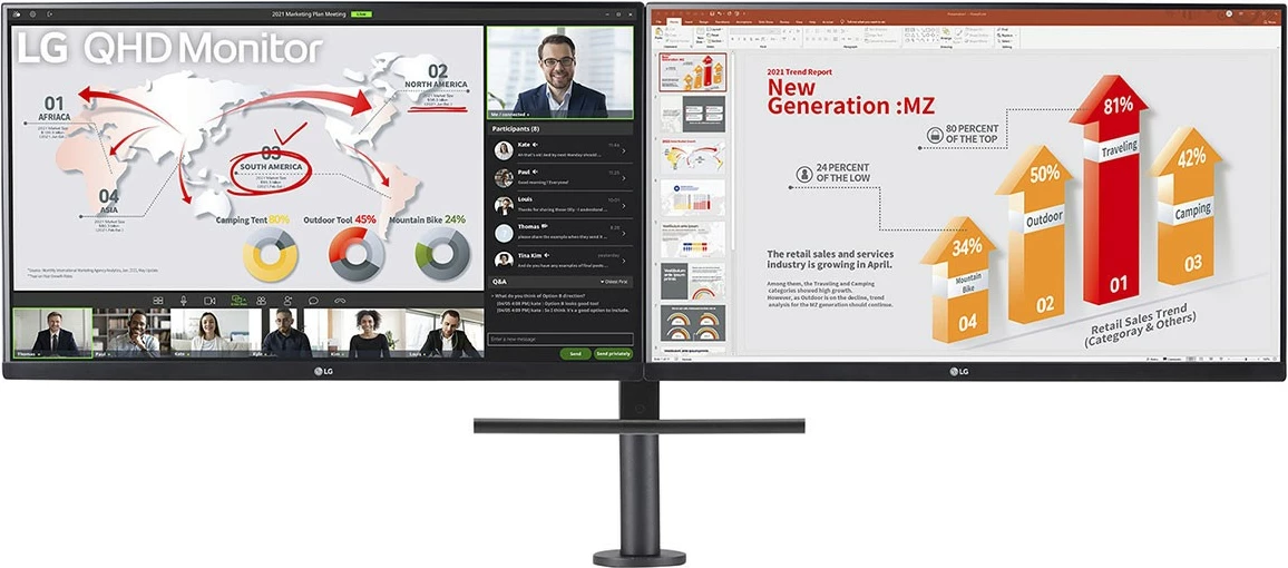 Monitor LG 27QP88DP-BS, 27", 2560 x 1440, Quad HD, LED, 5 ms, i zi